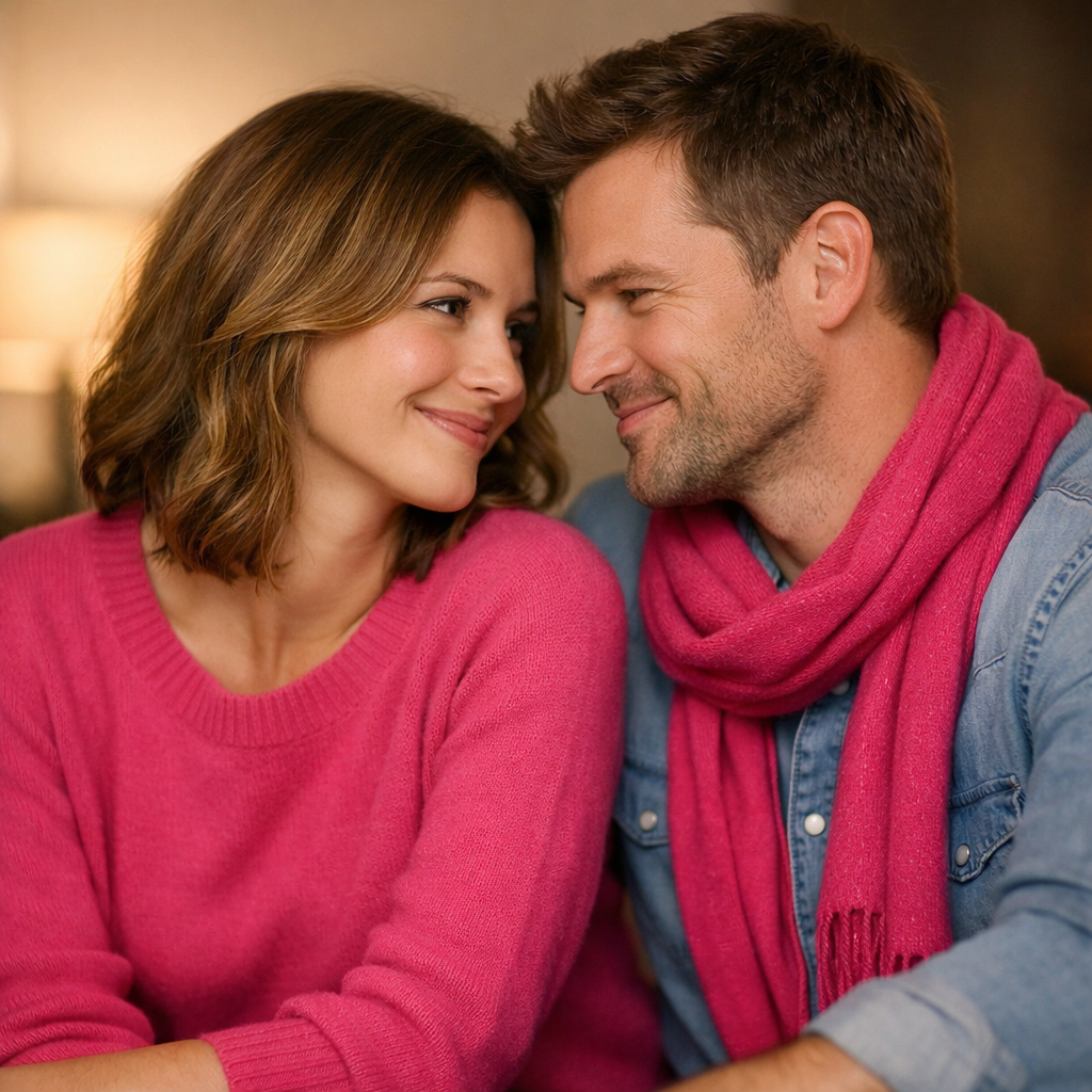 A couple sharing a warm emotional connection